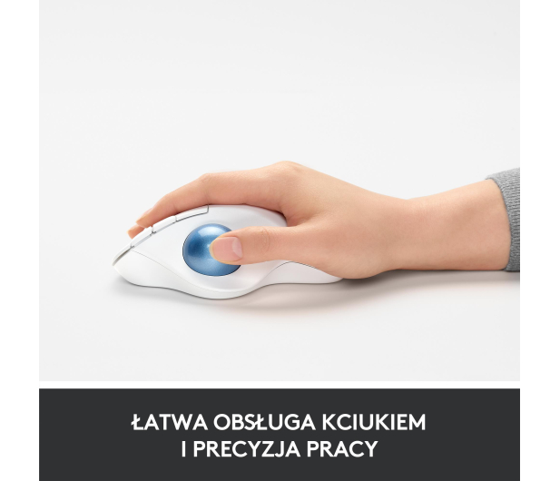 LOGITECH M575 Ergo Trackball biała 910-005870 - 631354 - zdjęcie 8